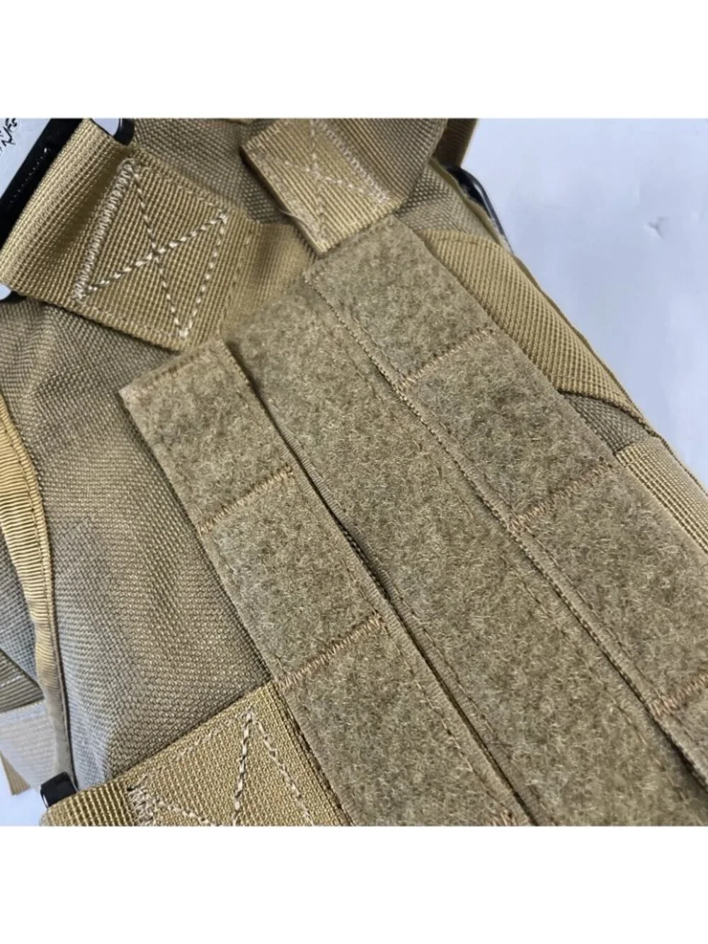 ICEFANG Tactical Dog Harness Coyote Brown MOLLE Vest Hook & Loop Handle K9